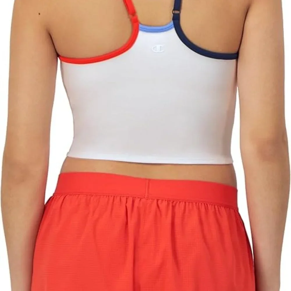 NWT Champion Soft Touch Longline Cropped Cami Shelf Bra XXL 2XL White Anti Odor - Picture 6 of 13